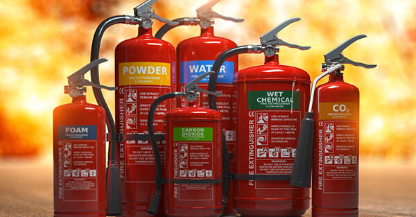 What are the different types of fire extinguisher?
